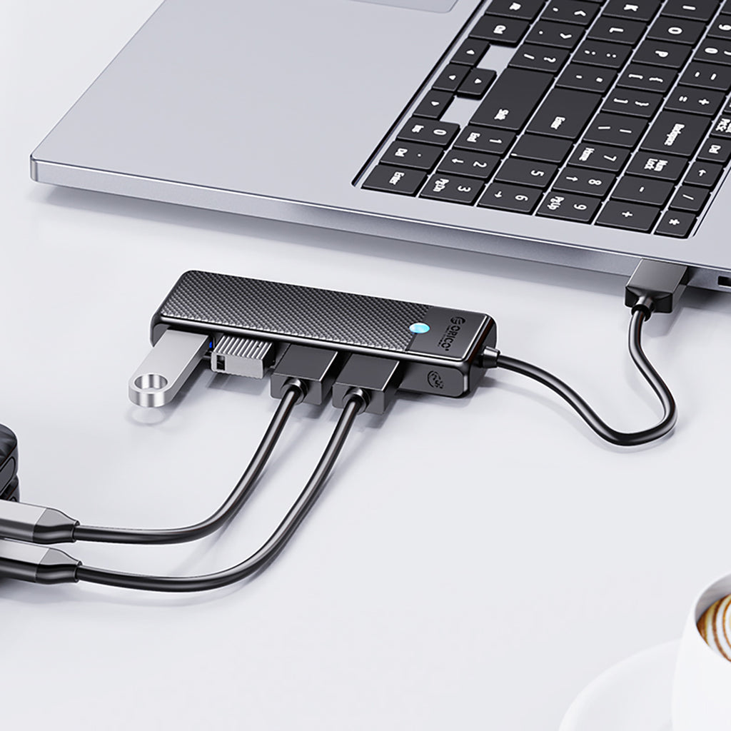 Orico PAPW4A-C3 USB-A Hub prijungimo stotis 4x USB-A 3.0 - Juoda -- USB Hubs