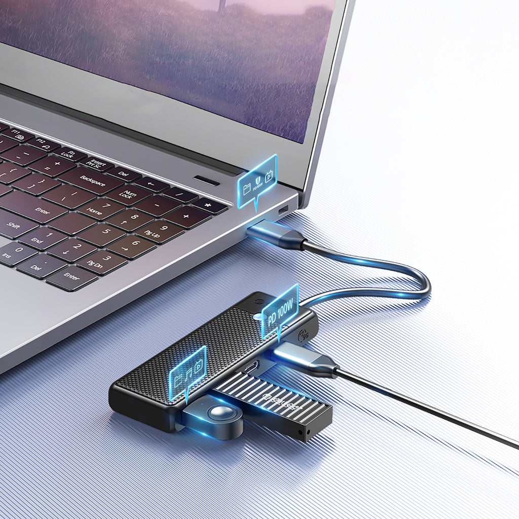 Orico PAPW4A-C3 USB-A Hub prijungimo stotis 4x USB-A 3.0 - Juoda -- USB Hubs