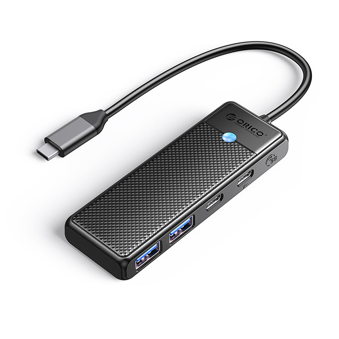 USB-C Hub Orico PAPW2AC-C3 prijungimo stotis 2x USB-A 3.0 + 2x USB-C 3.0 - juoda -- USB Hubs