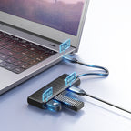 USB-C Hub Orico PAPW2AC-C3 prijungimo stotis 2x USB-A 3.0 + 2x USB-C 3.0 - juoda -- USB Hubs