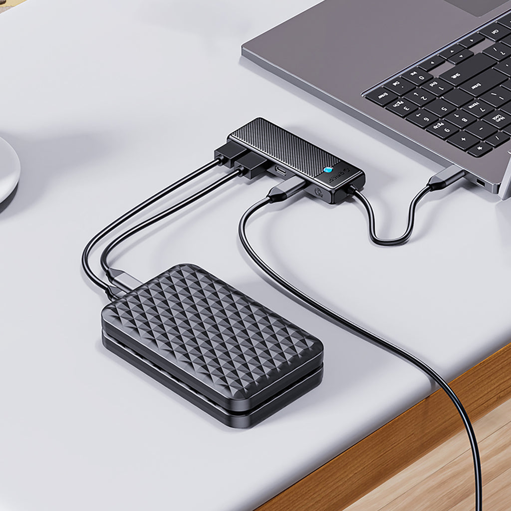 USB-C Hub Orico PAPW2AC-C3 prijungimo stotis 2x USB-A 3.0 + 2x USB-C 3.0 - juoda -- USB Hubs