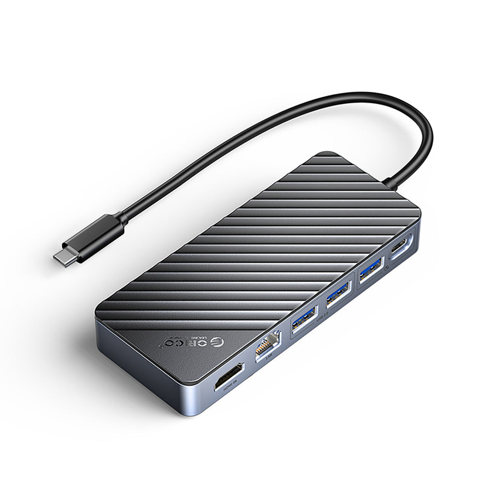 Orico OM28PR-G2 USB-C doko stotis su M.2 disko lizdu + 1 x USB-A 3.2 + 1x USB-C 3.2 + 2x USB-A 2.0 + 1x HDMI + 1x...