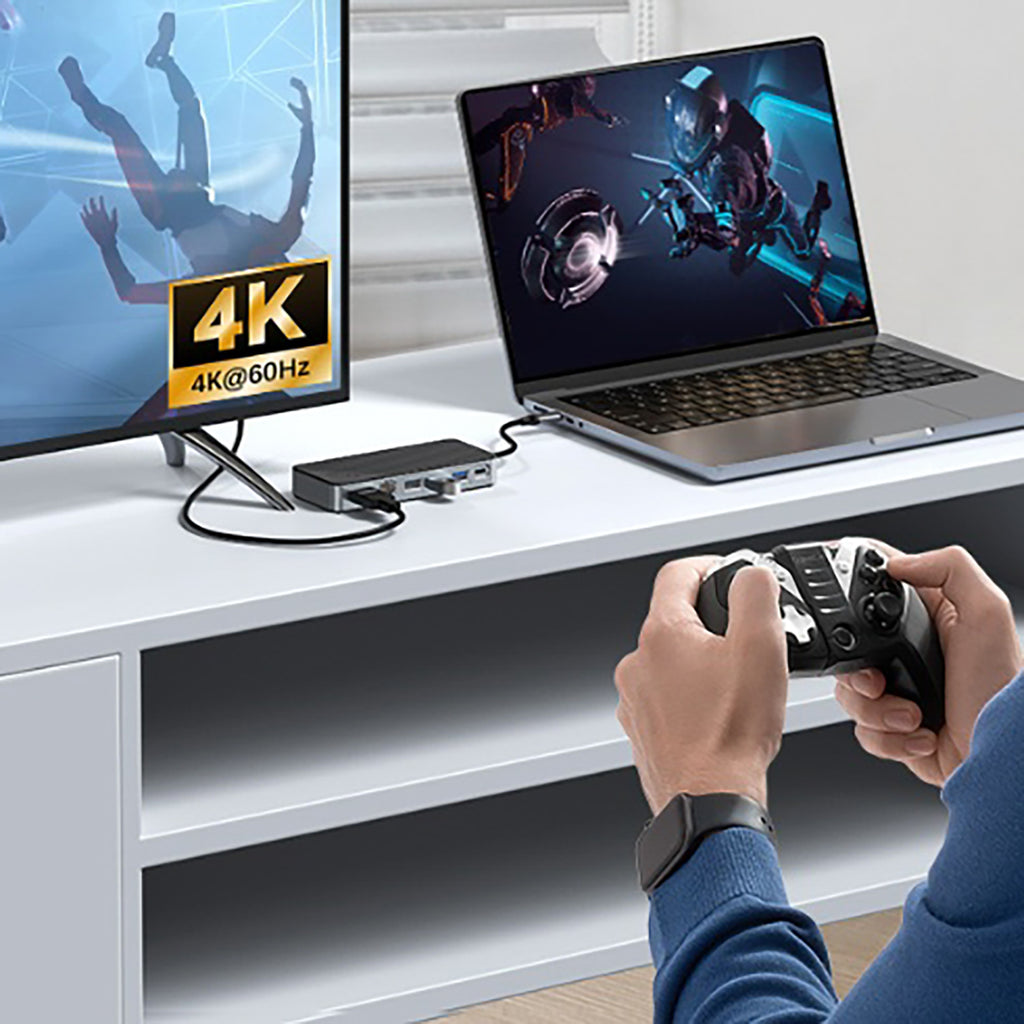 Orico OM28PR-G2 USB-C doko stotis su M.2 disko lizdu + 1 x USB-A 3.2 + 1x USB-C 3.2 + 2x USB-A 2.0 + 1x HDMI + 1x...