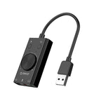 Orico SC2 išorinė daugiafunkcė garso kortelė su USB-A - juoda -- Audio Adapters