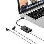 Orico SC2 išorinė daugiafunkcė garso kortelė su USB-A - juoda -- Audio Adapters