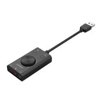 Orico SC2 išorinė daugiafunkcė garso kortelė su USB-A - juoda -- Audio Adapters