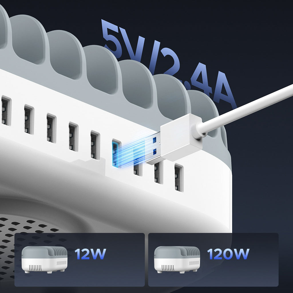 Orico DUK-10P-V1 išmanioji įkrovimo stotelė 10 x USB-A - balta