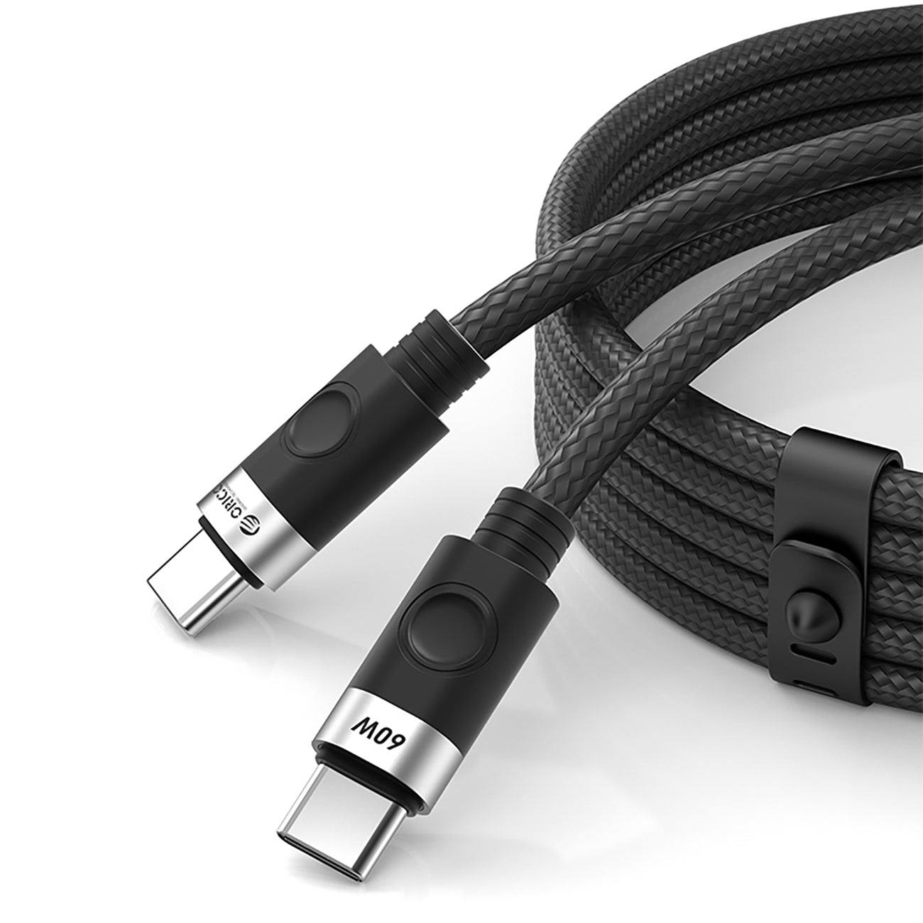 Orico CDX 60W 3A Power Delivery USB-C - USB-C 1m laidas - juodas -- Cell phone cables