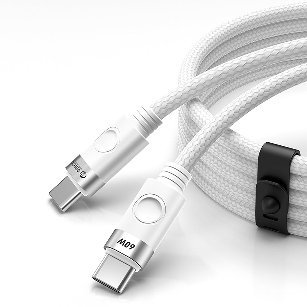 Orico CDX 60W 3A Power Delivery USB-C - USB-C 1m laidas - baltas