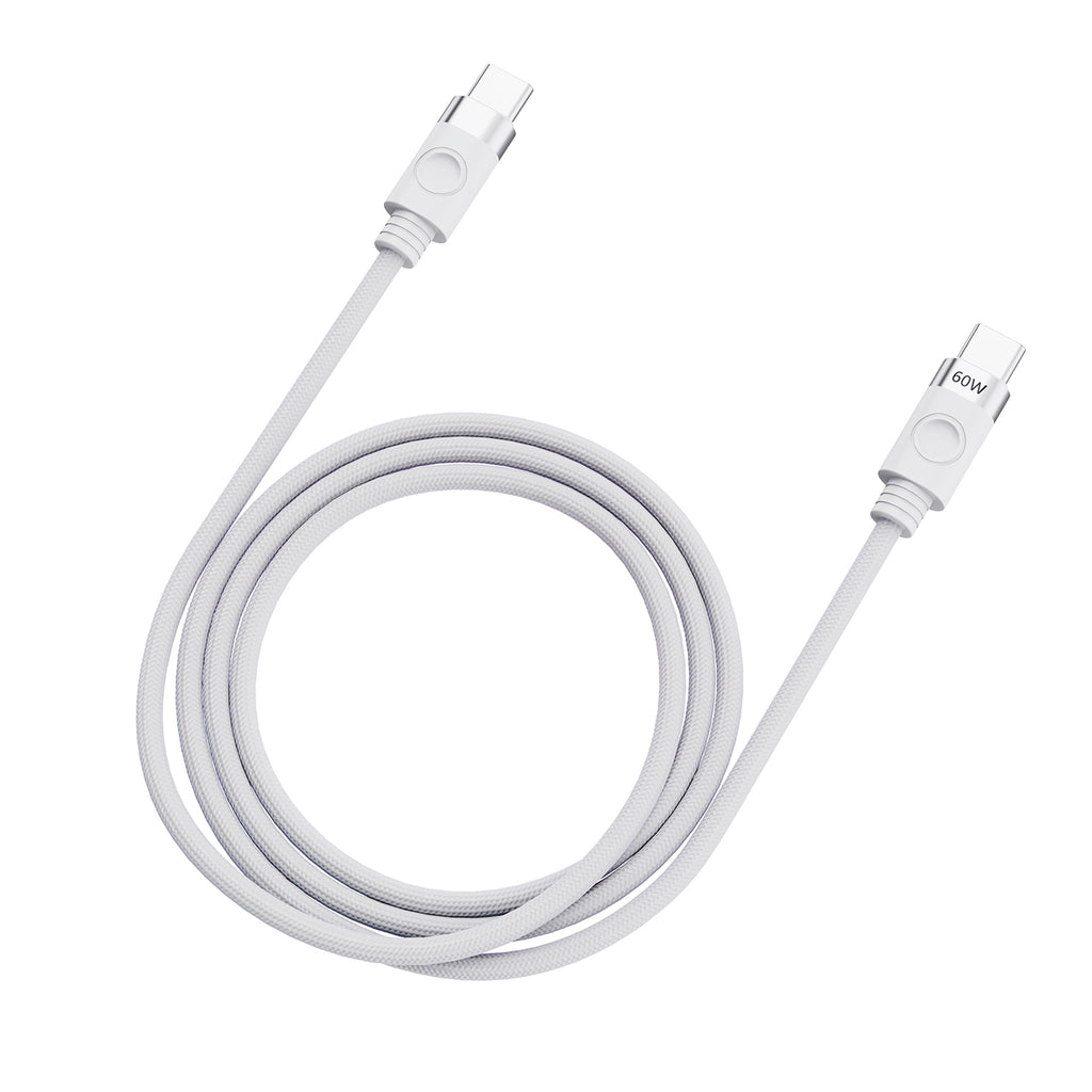Orico CDX 60W 3A Power Delivery USB-C - USB-C 1m laidas - baltas