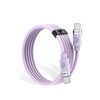 Orico CDX 60W 3A Power Delivery USB-C - USB-C 1m laidas - violetinis -- Cell phone cables