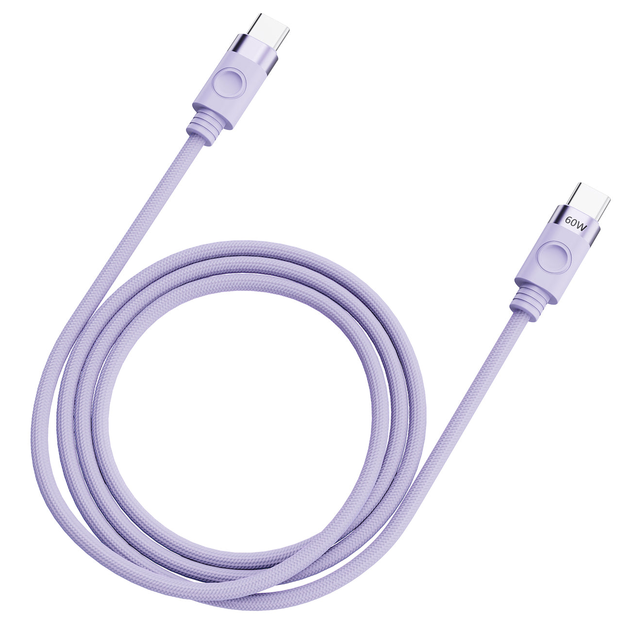 Orico CDX 60W 3A Power Delivery USB-C - USB-C 1m laidas - violetinis -- Cell phone cables