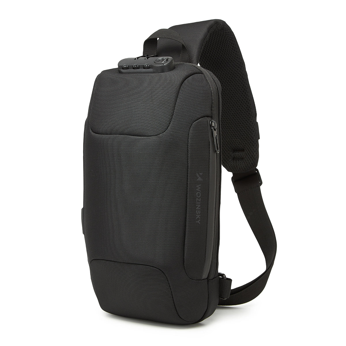 Wozinsky Premium vienos petnešos apsauginė miesto kuprinė su organizatoriumi ir USB - juoda -- Laptop Bags