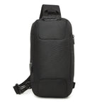Wozinsky Premium vienos petnešos apsauginė miesto kuprinė su organizatoriumi ir USB - juoda -- Laptop Bags
