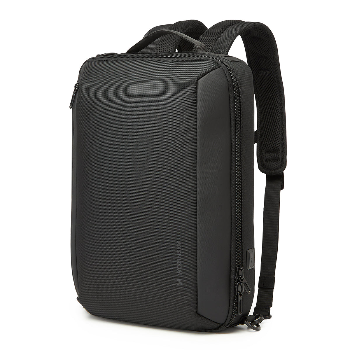 Wozinsky Premium 15.6'' nešiojamojo kompiuterio kuprinė/krepšys su dirželiu - juoda -- Laptop Bags