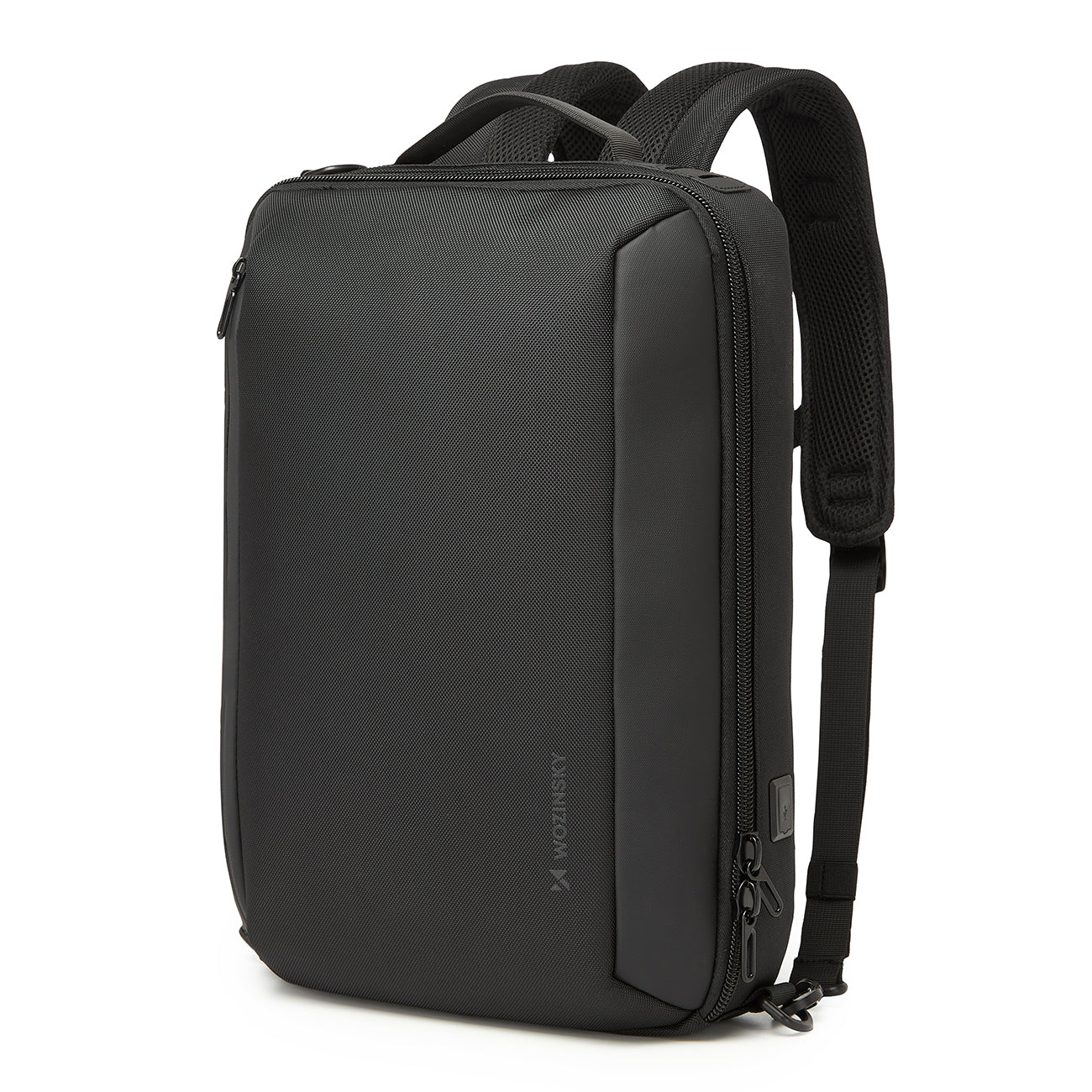 Wozinsky Premium 15.6'' nešiojamojo kompiuterio kuprinė/krepšys su dirželiu - juoda -- Laptop Bags