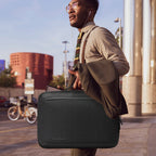 Wozinsky Premium 15.6'' nešiojamojo kompiuterio kuprinė/krepšys su dirželiu - juoda -- Laptop Bags
