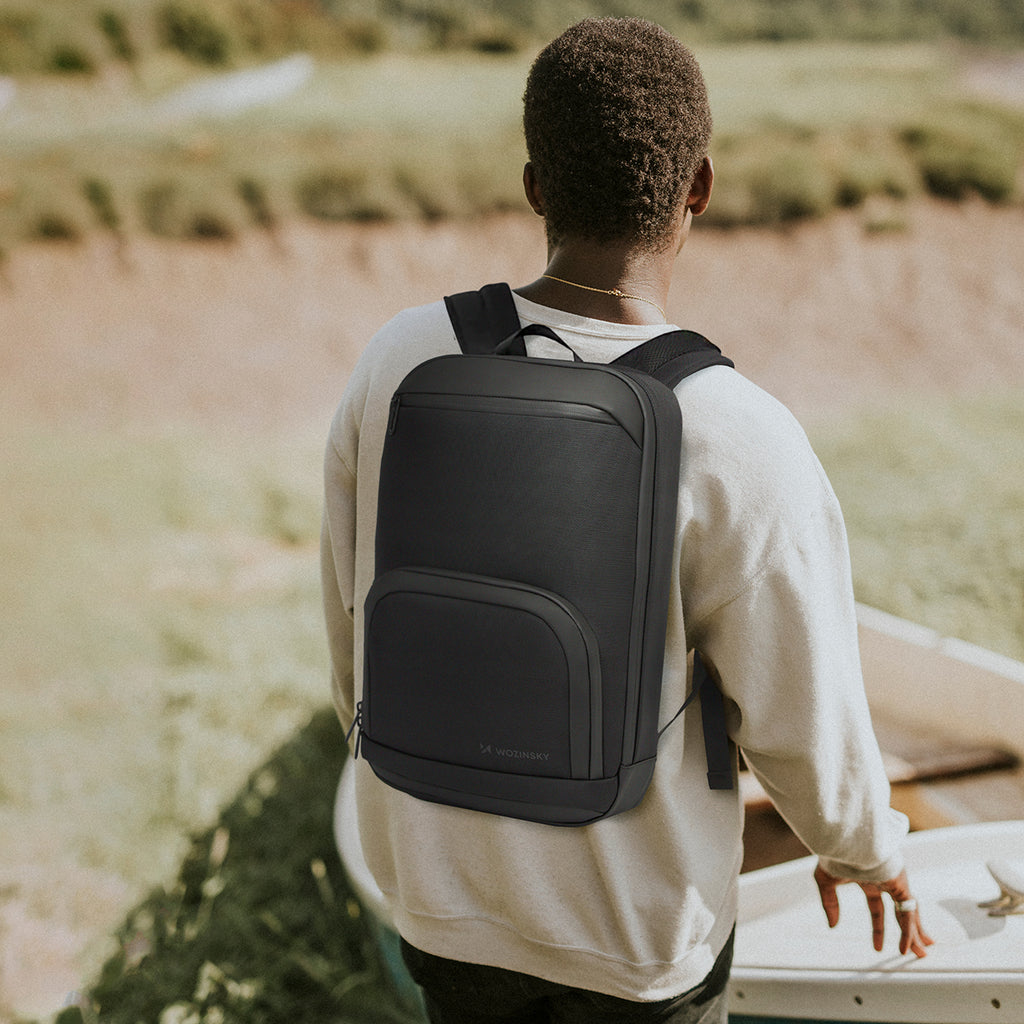 Wozinsky Premium vandeniui atspari nešiojamojo kompiuterio kuprinė - juoda -- Laptop Bags