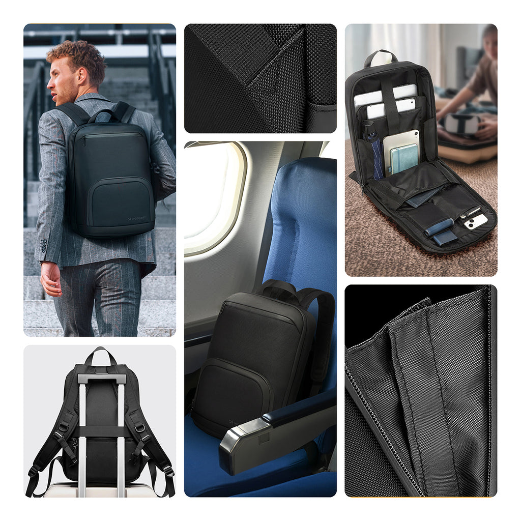 Wozinsky Premium vandeniui atspari nešiojamojo kompiuterio kuprinė - juoda -- Laptop Bags