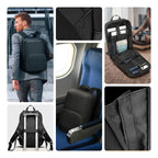 Wozinsky Premium vandeniui atspari nešiojamojo kompiuterio kuprinė - juoda -- Laptop Bags