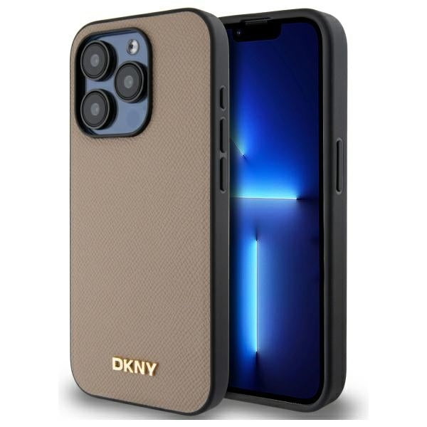 DKNY MagSafe dėklas iPhone 15 Pro – smėlio spalvos -- iPhone 15 Pro