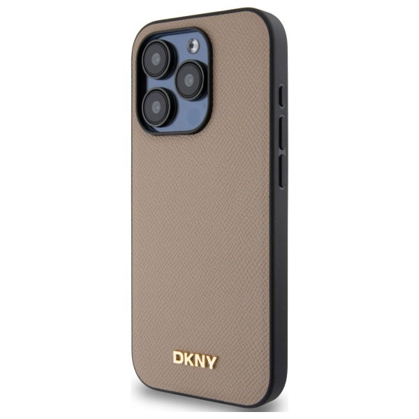 DKNY MagSafe dėklas iPhone 15 Pro – smėlio spalvos -- iPhone 15 Pro