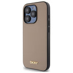 DKNY MagSafe dėklas iPhone 15 Pro – smėlio spalvos -- iPhone 15 Pro