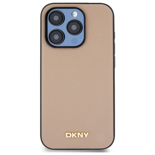 DKNY MagSafe dėklas iPhone 15 Pro – smėlio spalvos -- iPhone 15 Pro