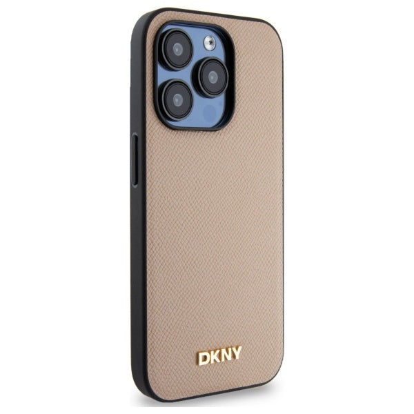 DKNY MagSafe dėklas iPhone 15 Pro – smėlio spalvos -- iPhone 15 Pro