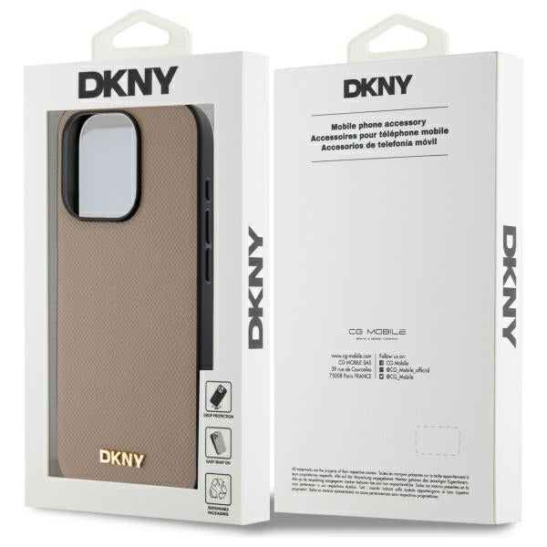 DKNY MagSafe dėklas iPhone 15 Pro – smėlio spalvos -- iPhone 15 Pro