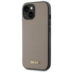 DKNY MagSafe dėklas iPhone 15 – smėlio spalvos