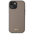 DKNY MagSafe dėklas iPhone 15 – smėlio spalvos