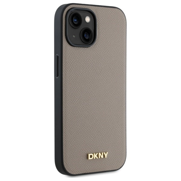 DKNY MagSafe dėklas iPhone 15 – smėlio spalvos