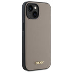 DKNY MagSafe dėklas iPhone 15 – smėlio spalvos