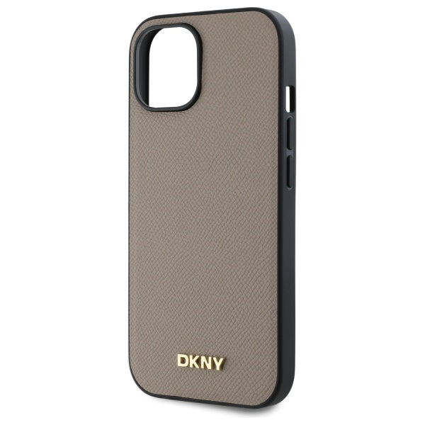 DKNY MagSafe dėklas iPhone 15 – smėlio spalvos