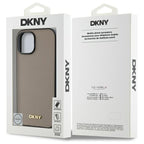 DKNY MagSafe dėklas iPhone 15 – smėlio spalvos