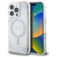 Guess MagSafe dėklas iPhone 16 Pro – sidabrinis
