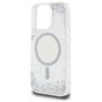 Guess MagSafe dėklas iPhone 16 Pro – sidabrinis