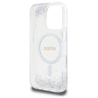 Guess MagSafe dėklas iPhone 16 Pro – sidabrinis