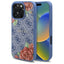 Guess 4G Flowers Print MagSafe dėklas iPhone 16 Pro Max – mėlynas -- iPhone 16 Pro Max