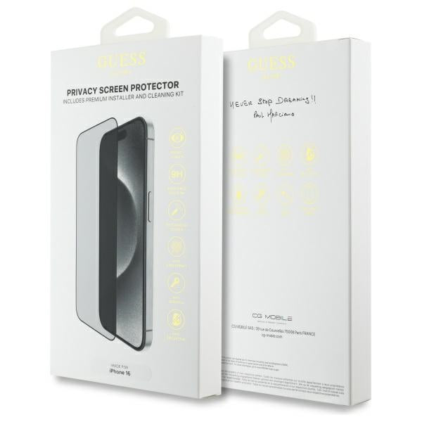 Guess privatumo grūdintas stiklas iPhone 16 (6,1")