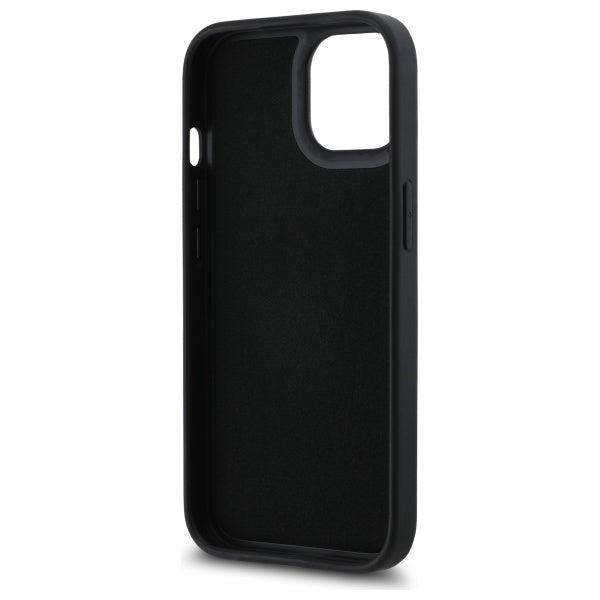 Karl Lagerfeld dėklas iPhone 15 – juodas (3D logotipas)