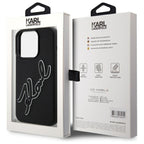 Karl Lagerfeld 3D Rubber dėklas iPhone 15 Pro Max – juodas