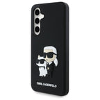 Karl Lagerfeld 3D Rubber Karl&Choupette dėklas Samsung Galaxy S24 FE – juodas