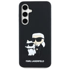 Karl Lagerfeld 3D Rubber Karl&Choupette dėklas Samsung Galaxy S24 FE – juodas