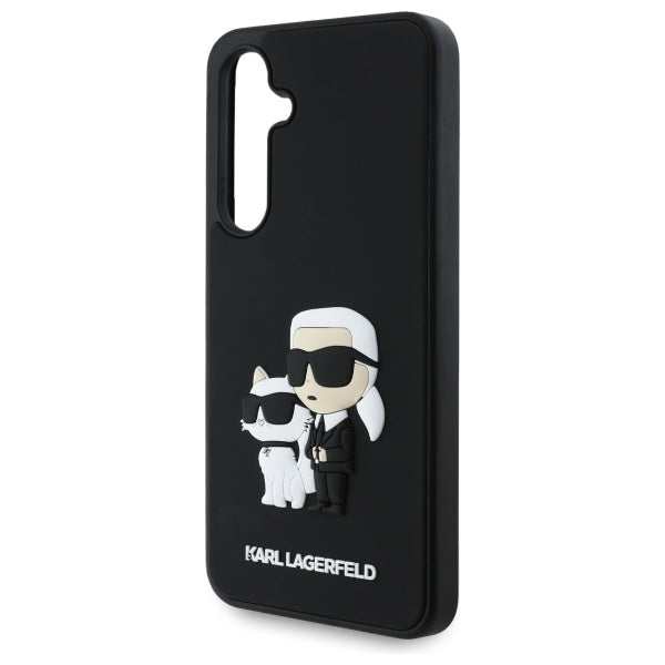 Karl Lagerfeld 3D Rubber Karl&Choupette dėklas Samsung Galaxy S24 FE – juodas