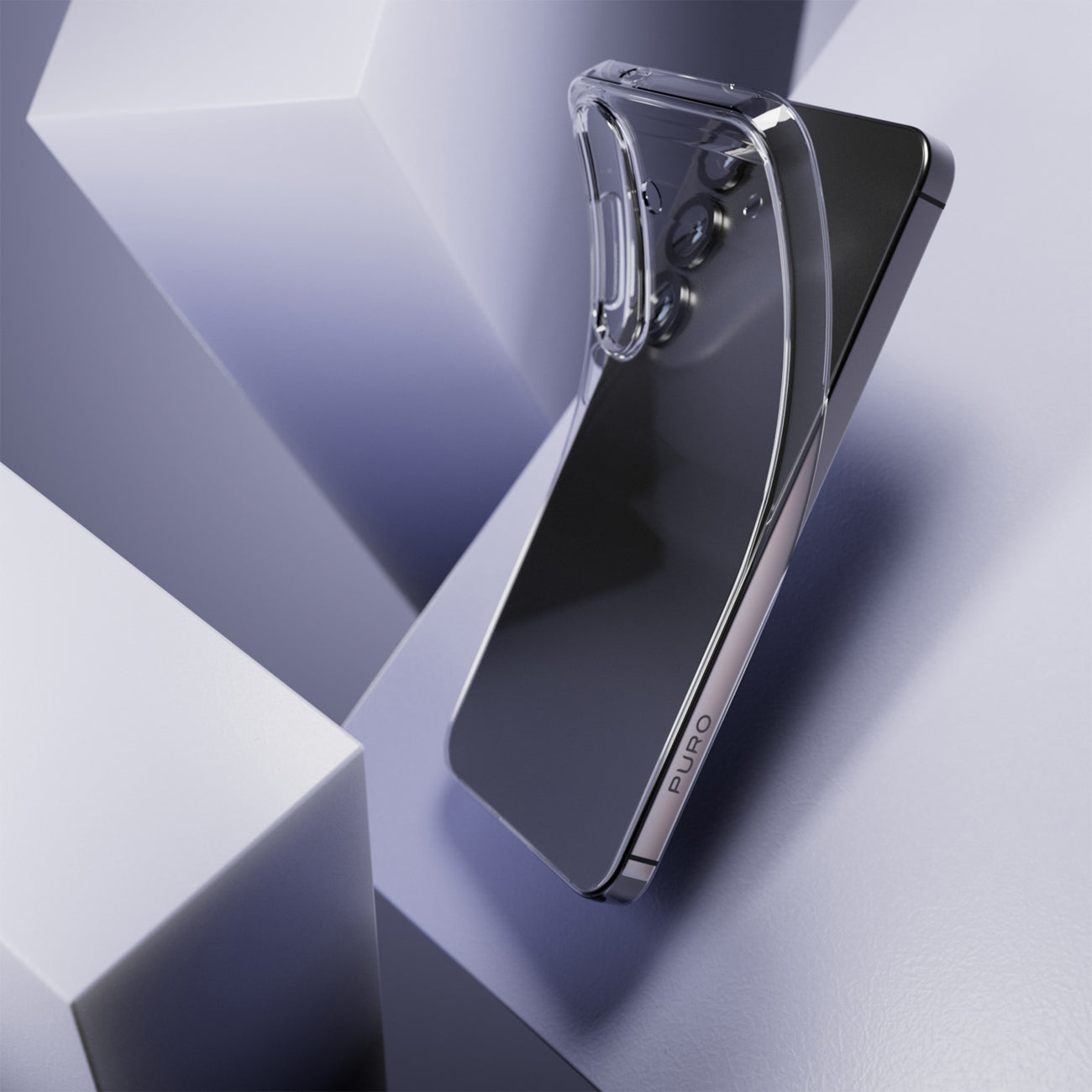 Silikoninis dėklas Puro 03 Nude, skirtas Samsung Galaxy S25 – skaidrus