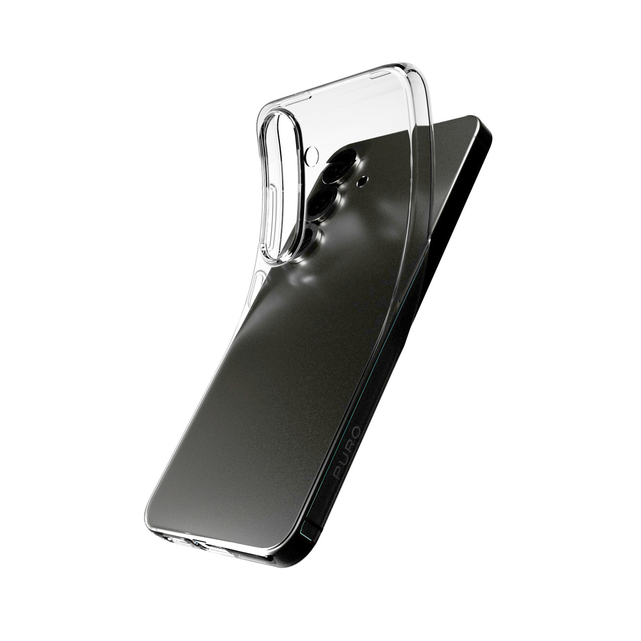 Silikoninis dėklas Puro 03 Nude, skirtas Samsung Galaxy S25 – skaidrus
