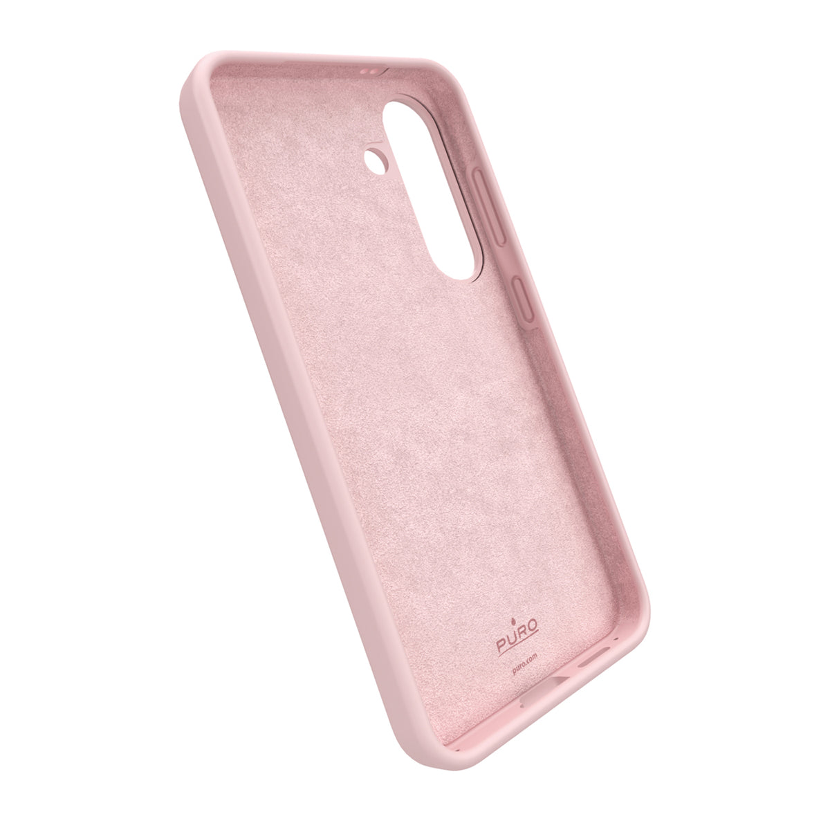 Puro Icon silikoninis dėklas Samsung Galaxy S25 – rožinis