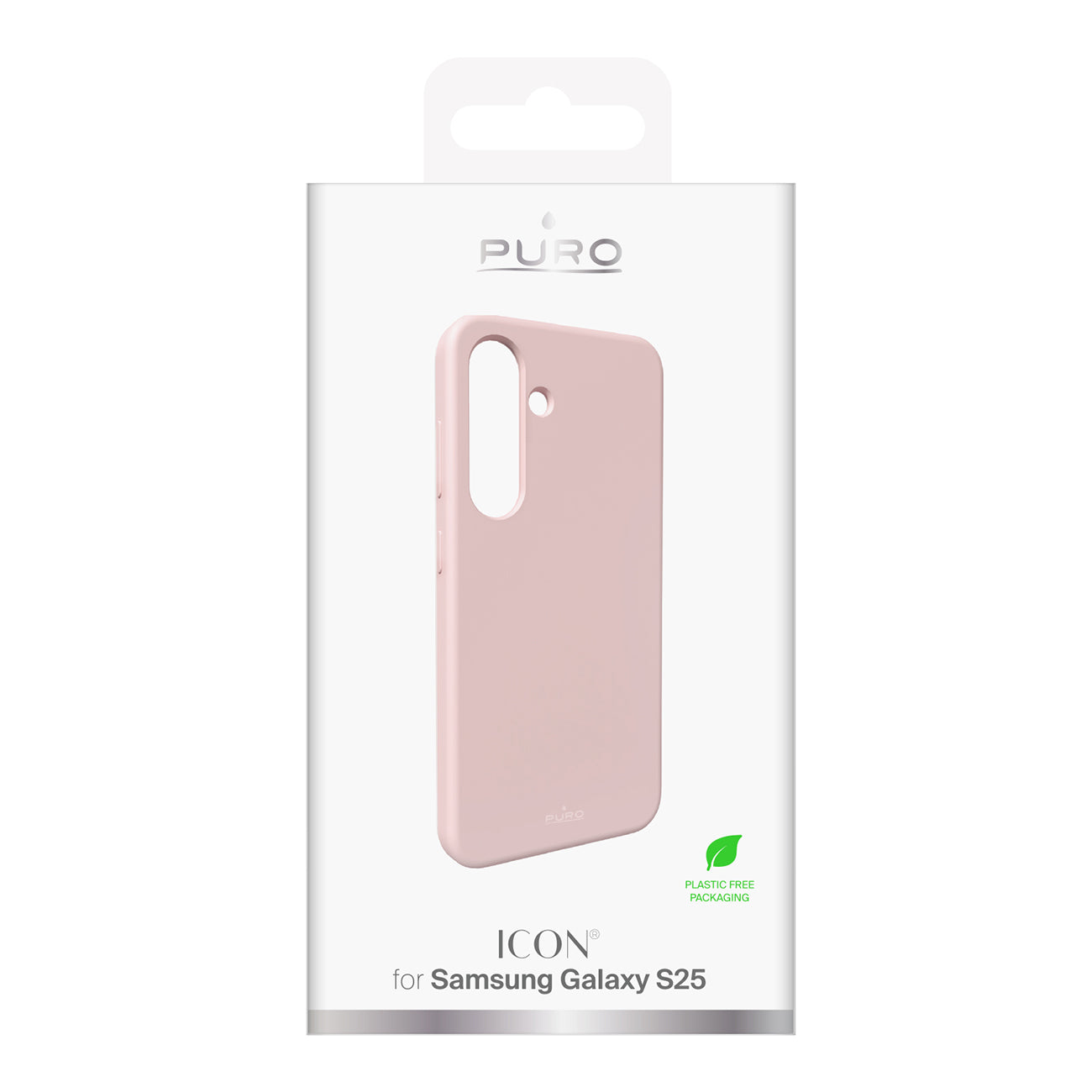 Puro Icon silikoninis dėklas Samsung Galaxy S25 – rožinis